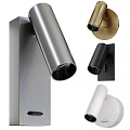 Modern Minimalist Wall Lamps Featuring Gray And Gold Sleek Metal Structure And Mounting Plate