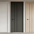 Modern Hinged Doors in White Dark Gray and Natural Wood for Home Interior