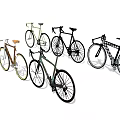 Various Stylish Bicycles In Different Colors And Modern Frame Designs