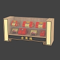 Chinese food shop counter 3d model