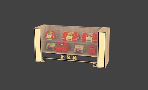 Chinese food shop counter 3d model