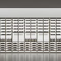 Modern Wine Cabinet with Glass Doors and Multiple Shelves for Wine Storage