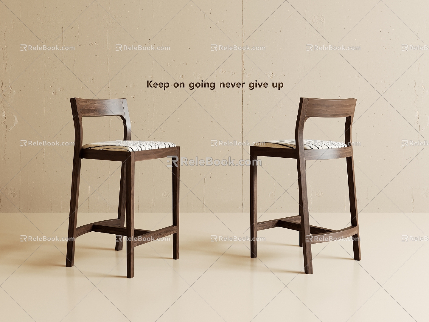 Silent Wind Bar Chair 3d model