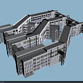 Modern Multi Story School Building Complex With Connected Structures And Large Windows