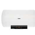 Haier White Electric Water Heater With Digital Temperature Display Panel