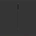 Mythical Sword With Blue Glowing Patterns And Black Hilt 3D Rendering
