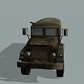 Military Style Utility Vehicle With Long Cargo Body Multi wheel Design And Storage Compartment