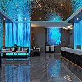Luxurious SPA Sauna Interior Design With Marble Walls Wooden Ceiling And Relaxation Seating