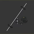 Barbell With Multiple Weight Plates Arranged On Reflective Surface For Fitness