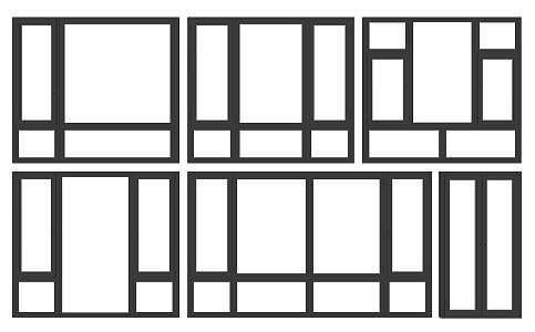 Modern casement window 3d model