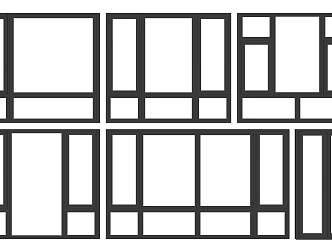 Modern casement window 3d model