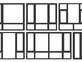 Modern casement window 3d model