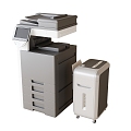 modern printer copy paper shredder 3d model