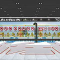 Safety Experience Hall With Safety Knowledge Posters Warning Signs And White Platforms