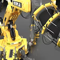 Caterpillar CAT Industrial Mechanical Arm Robot With Yellow Black Heavy Duty Complex Structure