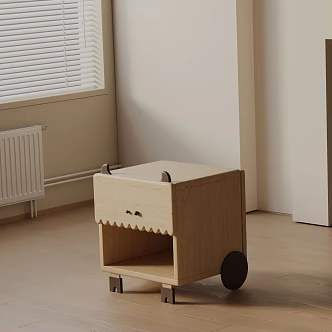 Modern bedside table 3d model