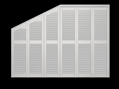 Attic special-shaped shutter folding door 3d model