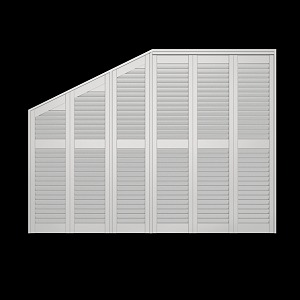 Attic special-shaped shutter folding door 3d model