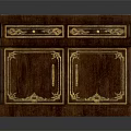 Classic Solid Wood Entryway Side Cabinet With Gold Accents Carved Details And Storage Drawers Doors