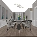Birds Eye View Floor Plan of Modern Residential Interior with Living Dining and Bedroom Spaces