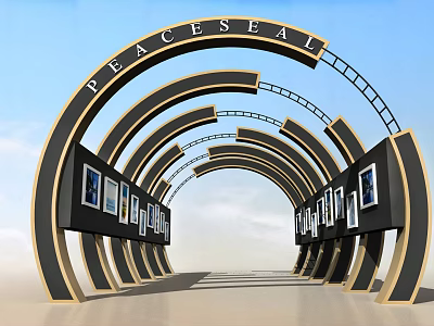 Photo Wall Channel Real Estate Channel Product Information Display Channel Display Real Estate Channel Information Display 3d model