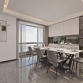 Elegant Modern Open Plan Living And Dining Room With Comfortable Sofas And Spacious Bright Interior