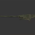 Military Artillery Weapon With Extended Barrel Turret And Metal Structure Design