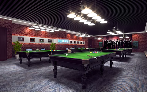 Modern Billiard Room 3d model