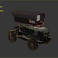 Ackerman Wheeled Mobile Equipment Unit with Top Mounted Surveillance Device and Durable Mechanical Frame