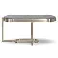Stylish Round Coffee Table With Gray Tabletop And Sleek Metal Frame Design