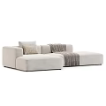 Modern Cozy Sofa Designs with Light Gray Brown Dark Gray Colors Pillows and Throw Blankets