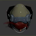 Game And Movie Character With Pink Hair Mechanical Headgear And Red Eyes