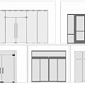 Various Modern Glass Door Designs With Transparent And Black Frame Styles