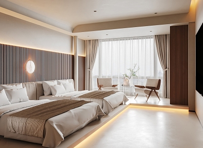 Simple Hotel Room 3d model