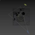 Modern Public Office Space With Green Leafy Wallpaper Desk Laptop Chair Bookshelf And Corkboard