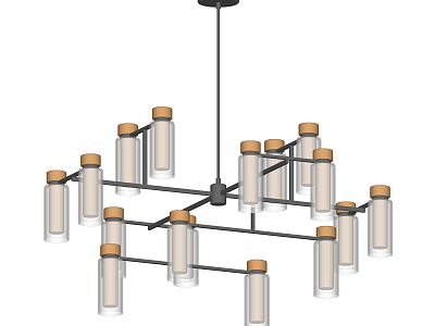 Modern Chandelier Decorative Chandelier Glass Chandelier Combination 3d model