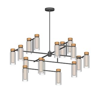 Modern Chandelier Decorative Chandelier Glass Chandelier Combination 3d model