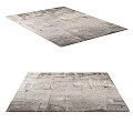 Modern Square Rug With Gray Textured Pattern For Living Room Decor