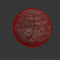Textured Multicolored Stone Decorative Sphere With Artistic Patterns On Dark Background Surface 3d model