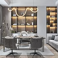 Modern Public Office Space Interior With Open Layout Office Furniture And Green Plants