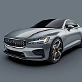 silver car 3d model