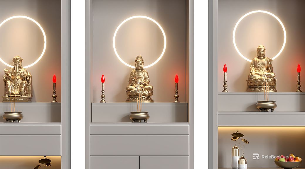 modern buddha cabinet buddha shrine texture