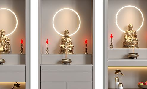 modern buddha cabinet buddha shrine 3d model