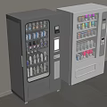 Gray And Brown White Vending Machines Interior With Various Beverages And Snacks