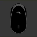 Black Wireless Mouse with White Edge Ergonomic Design for Daily Computer Use 3d model