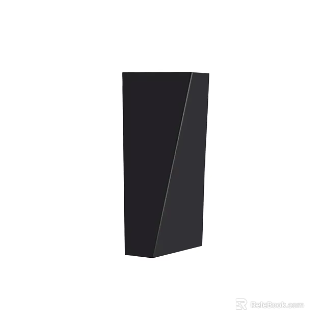 Modern Black Geometric Wall Lamp Featuring Sleek Design for Interior Decor 3d model 
