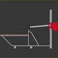 Professional Weight Training Equipment With Wooden Bench Metal Frame And Red Adjustment