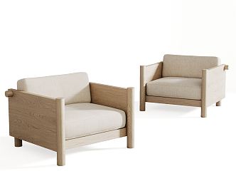 Modern B & B Italia Single Sofa 3d model