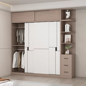 Wardrobe Clothing Storage Box Ornaments Combination Book Vase 3d model
