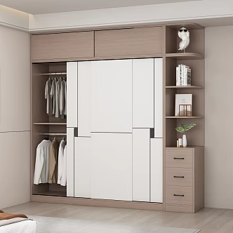 Wardrobe Clothing Storage Box Ornaments Combination Book Vase 3d model